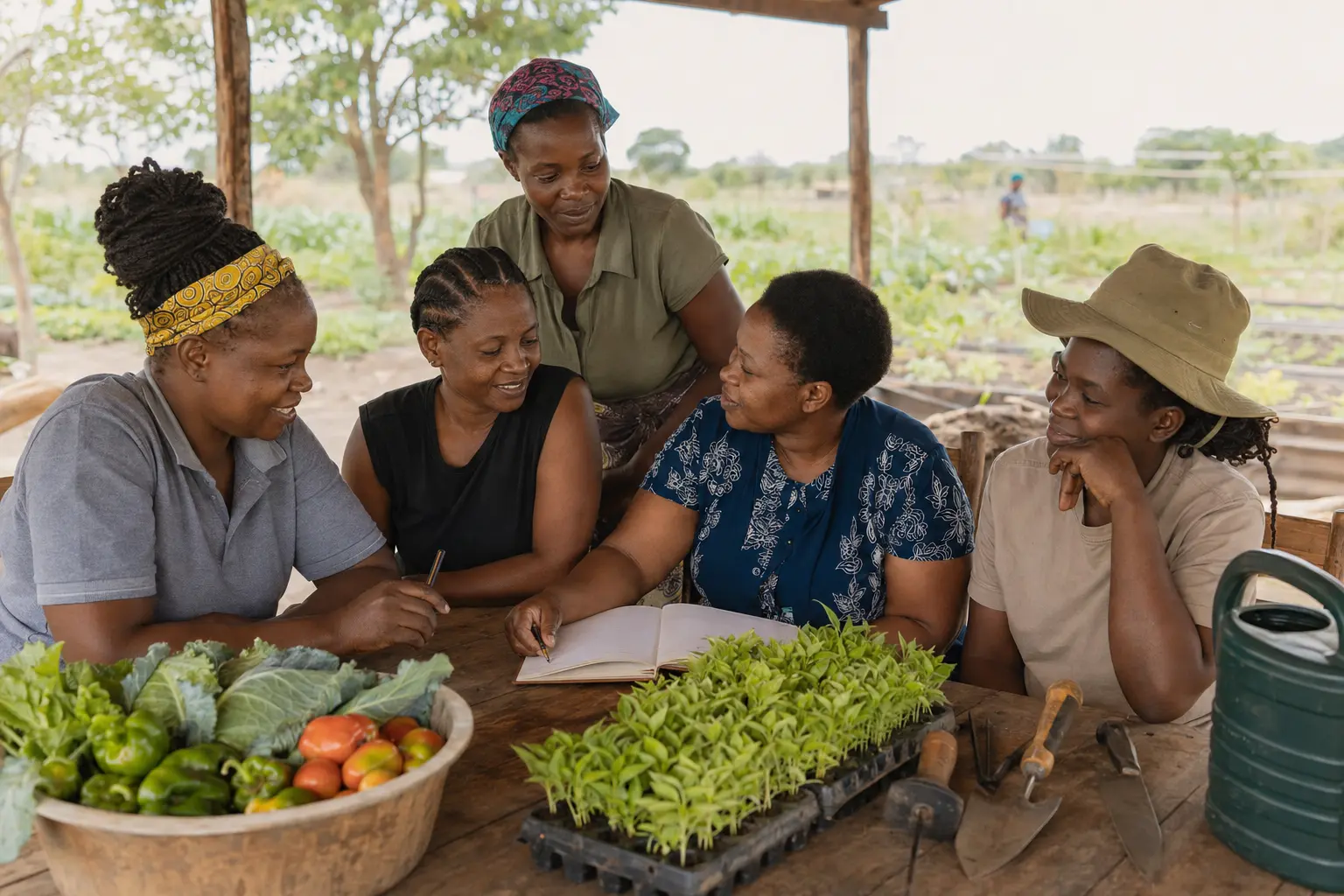 Photorealistic future visualization of women and young adults building rural livelihoods in Zimbabwe